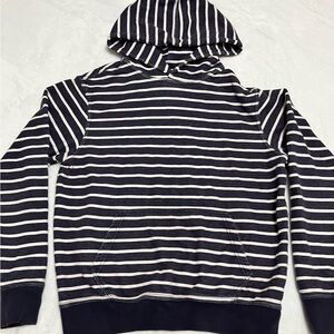 Striped Navy and White Hoodie